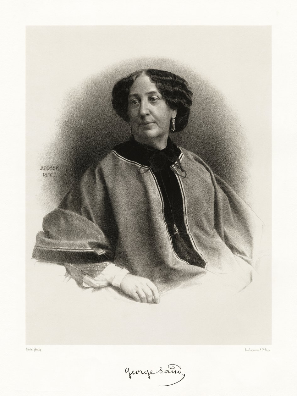 Georges Sand, 1865-66 alkotó: Jean Baptiste Adolphe Lafosse