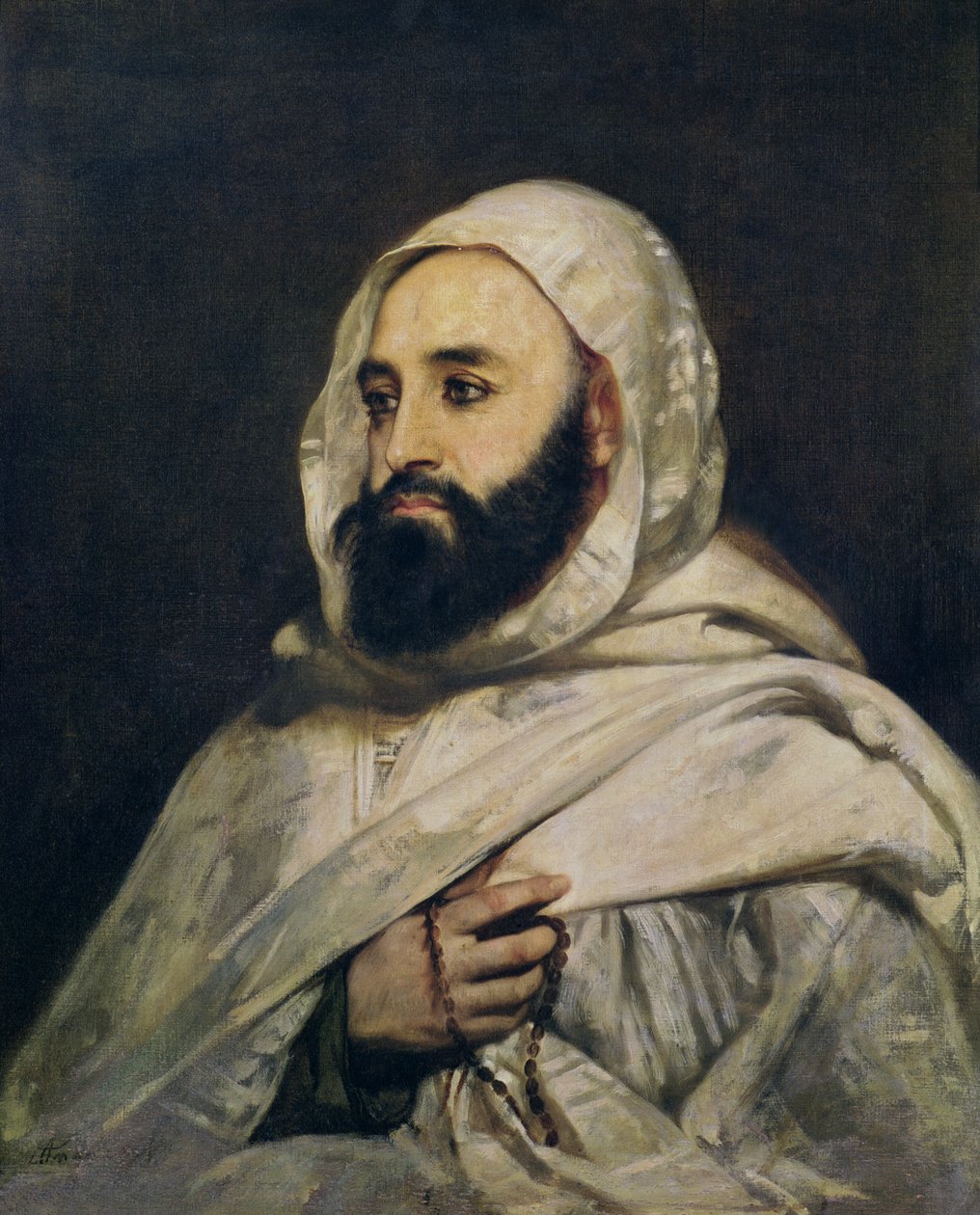 F Abd al-Kadir (1808-83) portréja alkotó: Jean Baptiste Ange Tissier