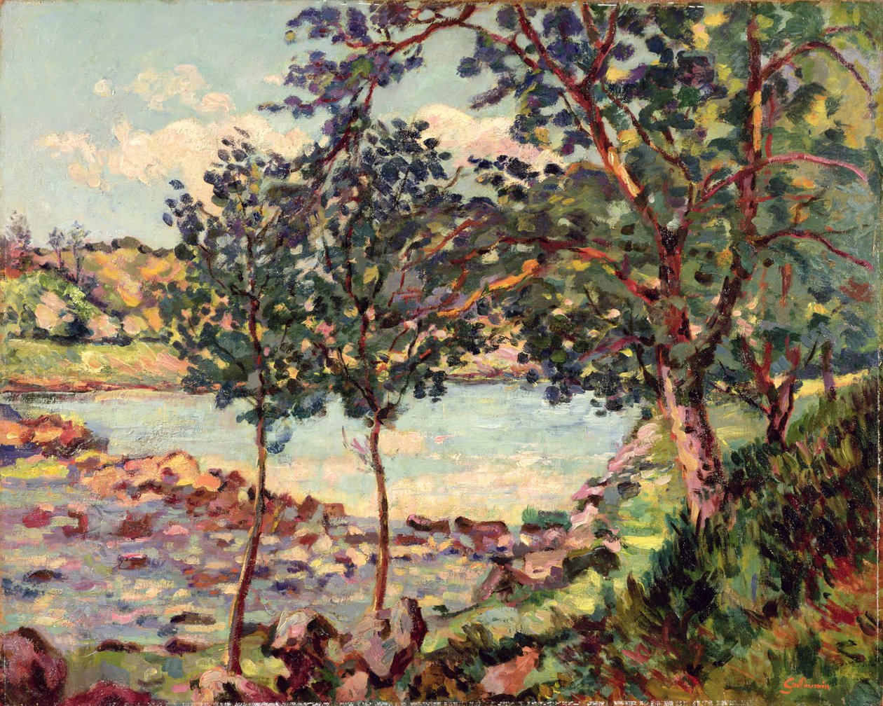 Táj egy tóval alkotó: Jean Baptiste Armand Guillaumin