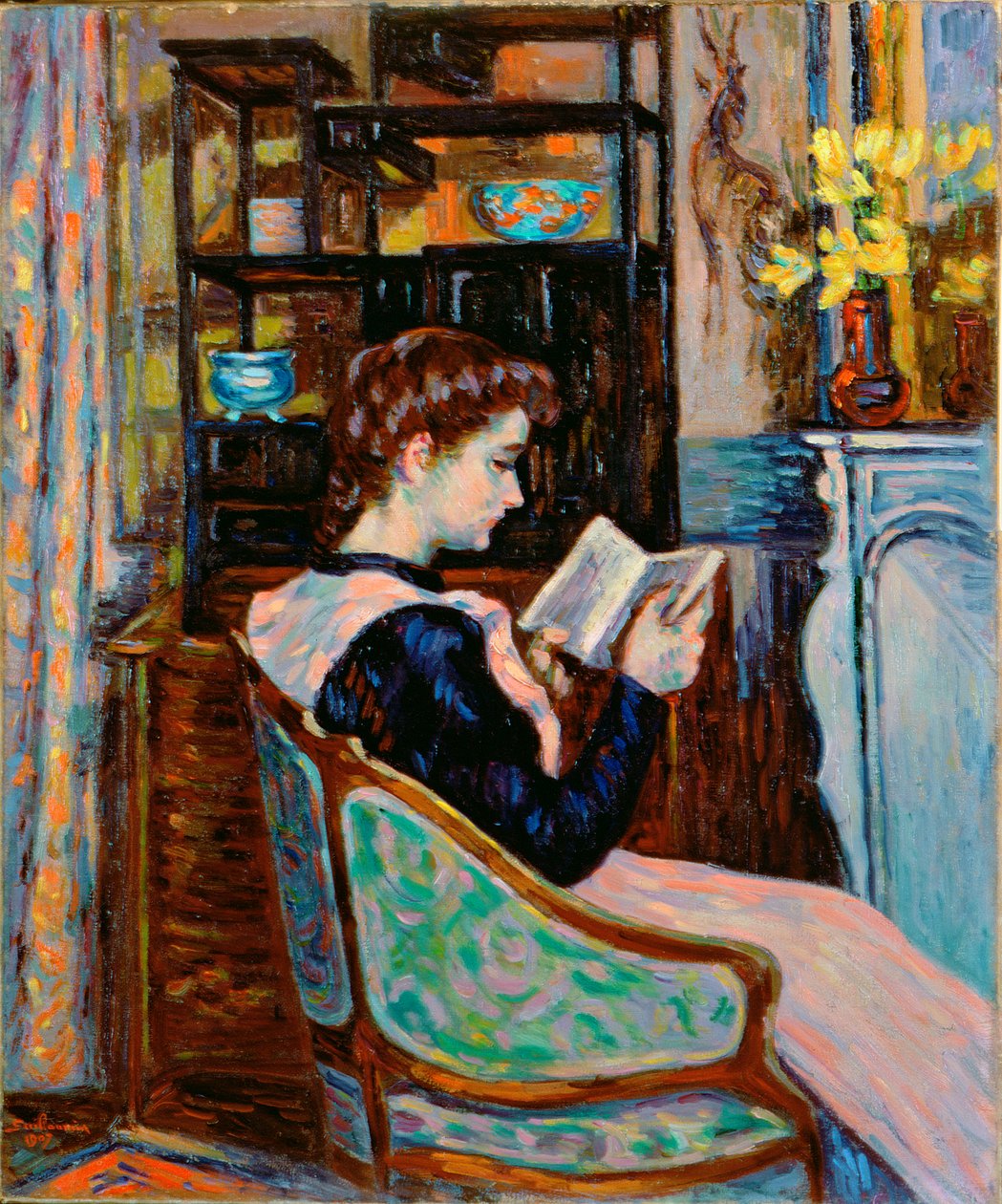 Mlle. Guillaumin-olvasás, 1907 alkotó: Jean Baptiste Armand Guillaumin