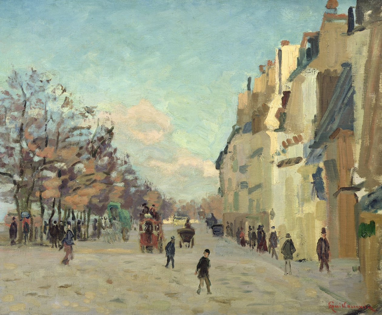 Párizs, Quai de Bercy, Hóeffektus, 1873-74 körül alkotó: Jean Baptiste Armand Guillaumin