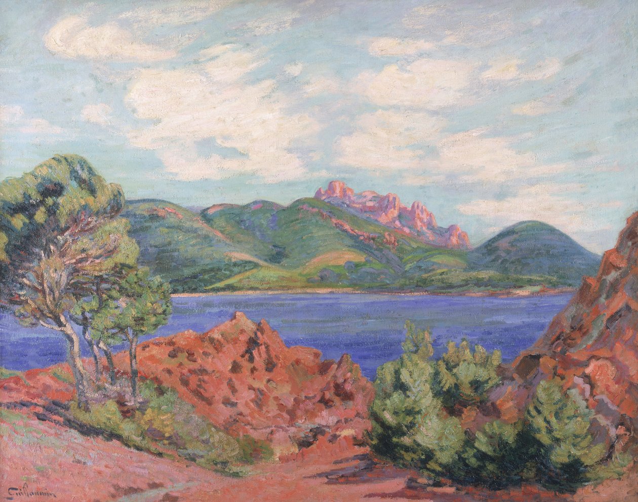 Az Agay-öböl, 1905 körül alkotó: Jean Baptiste Armand Guillaumin