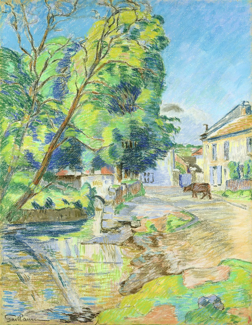 A falu (pasztell, papír) alkotó: Jean Baptiste Armand Guillaumin