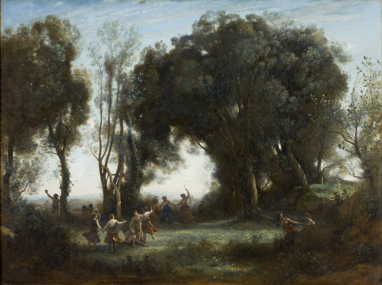 Egy reggel. A nimfák tánca alkotó: Jean Baptiste Camille Corot