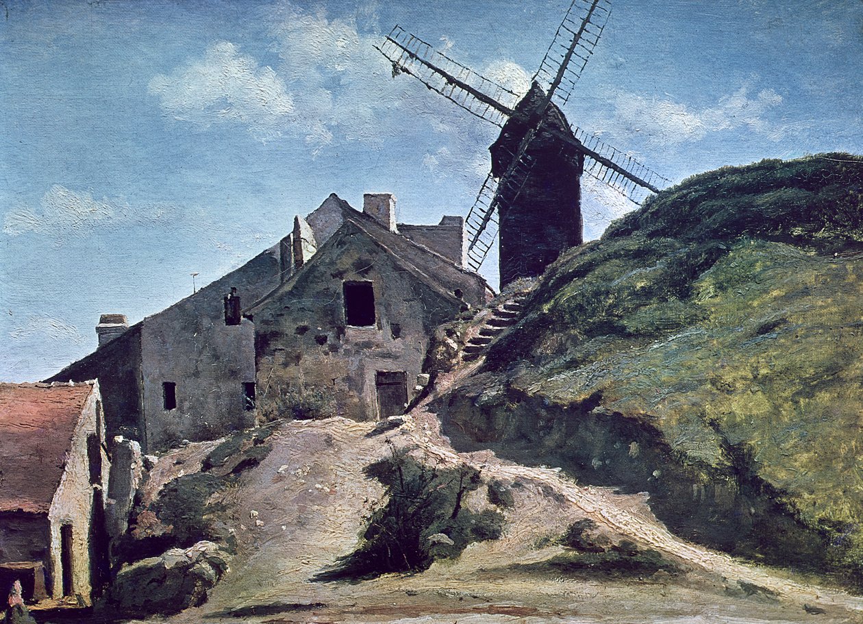 Szélmalom a Montmartre-ban, 1840-45 alkotó: Jean Baptiste Camille Corot