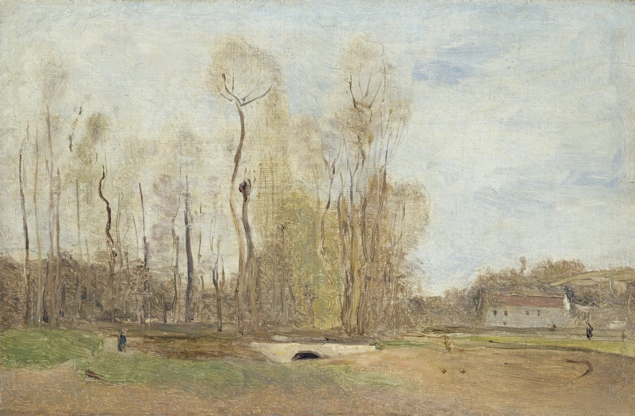 Auvers-sur-Oise: Daubigny tava, 1855 körül (olaj, papír, vászon) alkotó: Jean Baptiste Camille Corot
