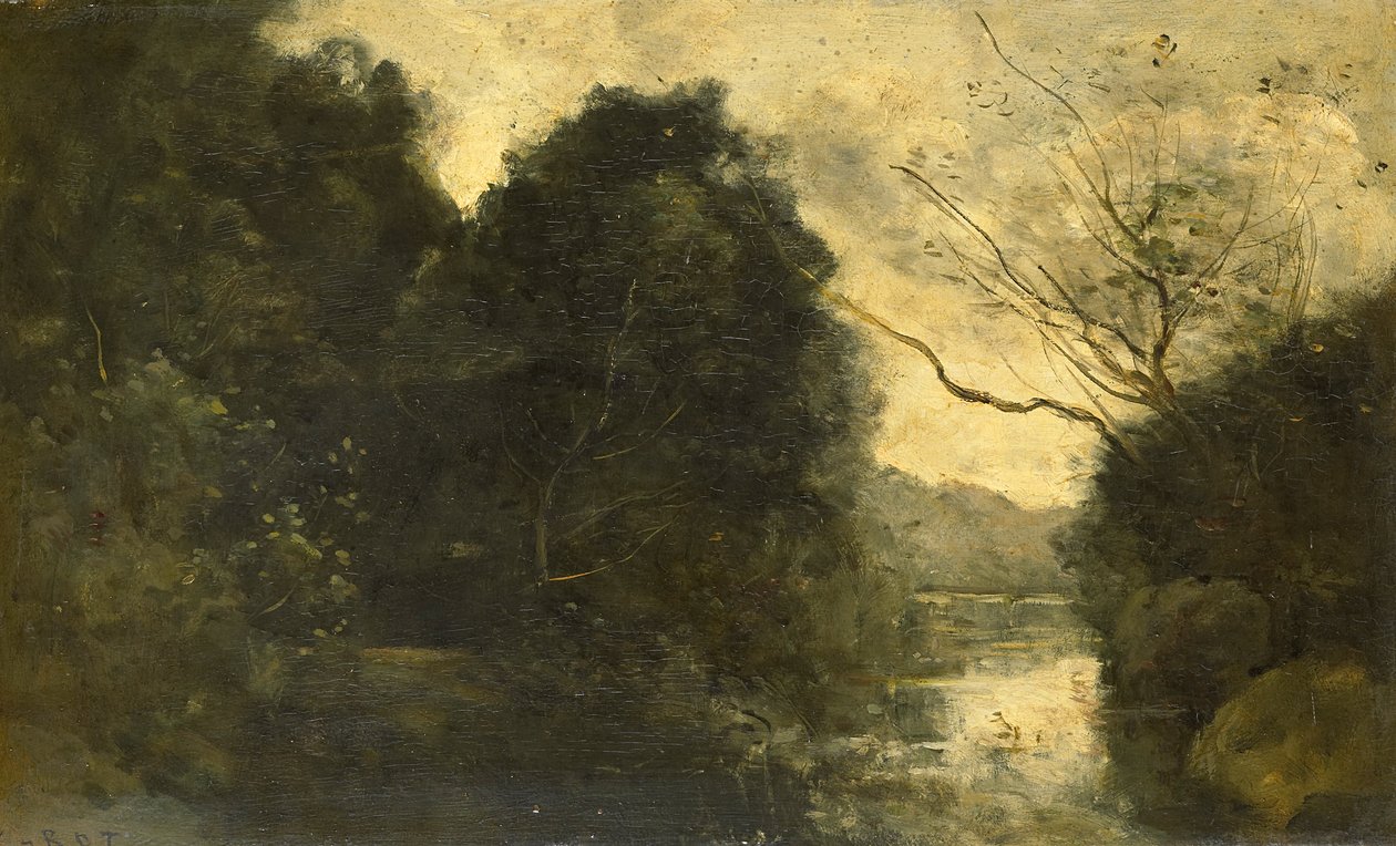 erdei tó alkotó: Jean Baptiste Camille Corot