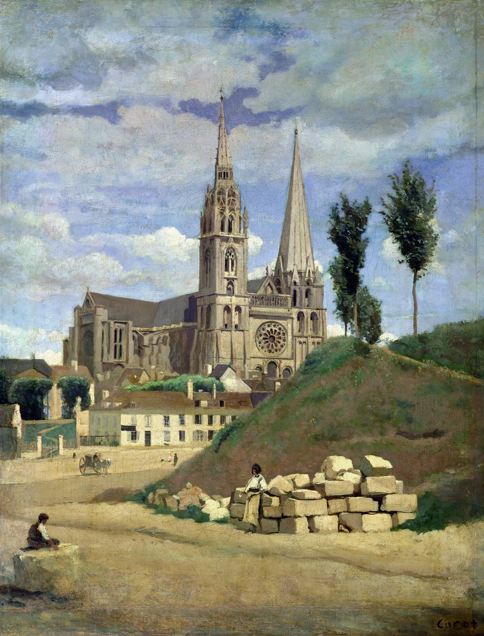 Chartres-i katedrális, 1830 alkotó: Jean Baptiste Camille Corot