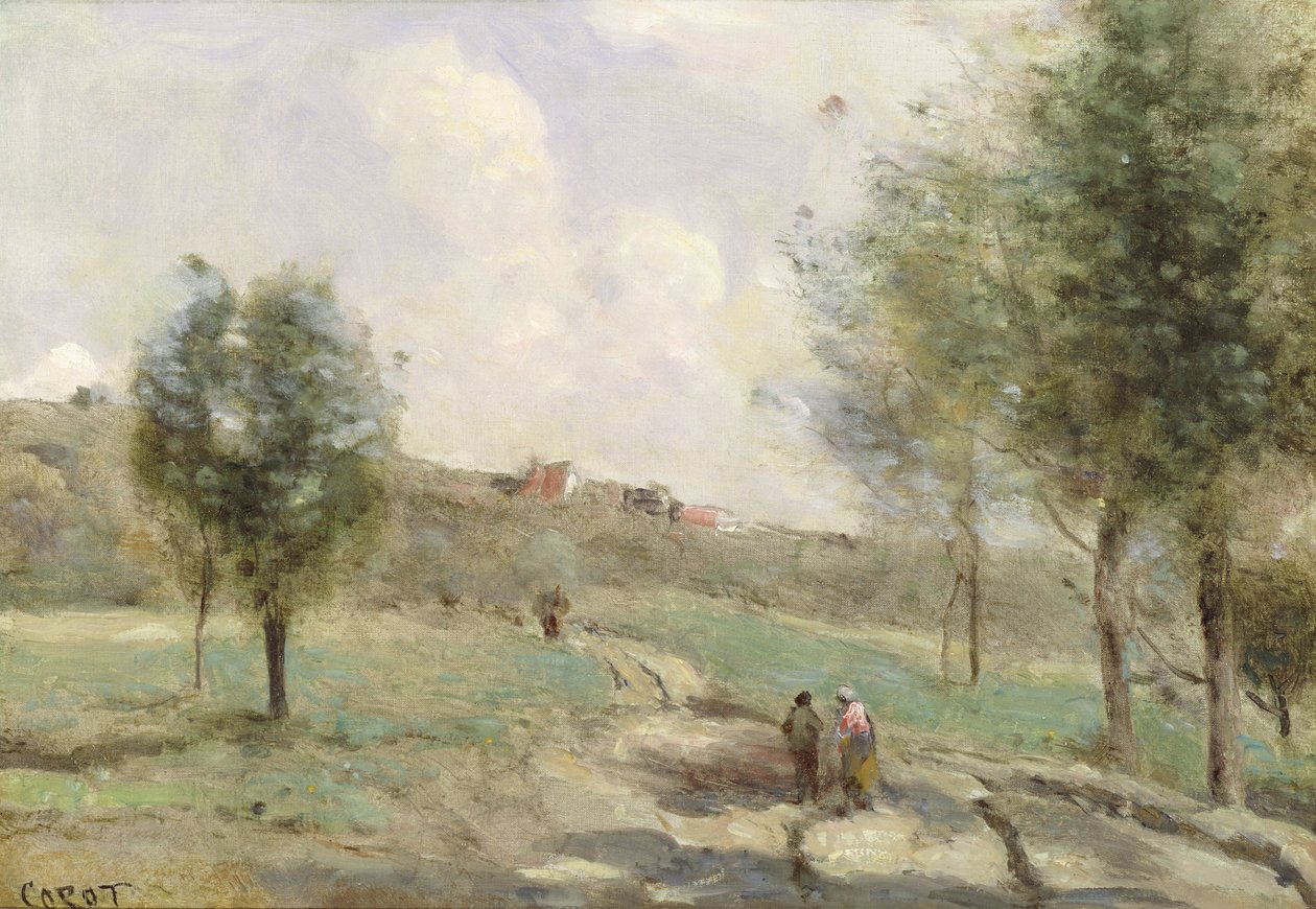 Coubron: Emelkedő ösvény alkotó: Jean Baptiste Camille Corot