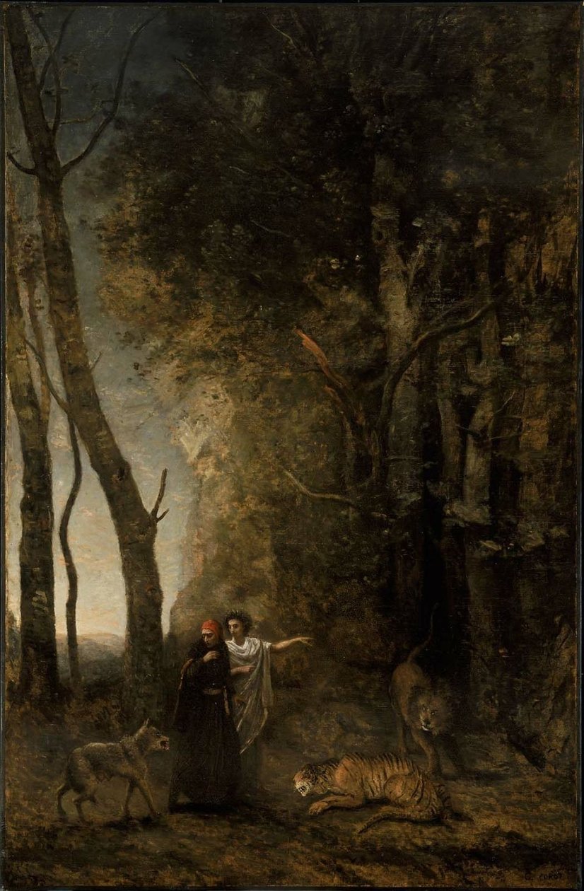 Dante és Virgil alkotó: Jean Baptiste Camille Corot