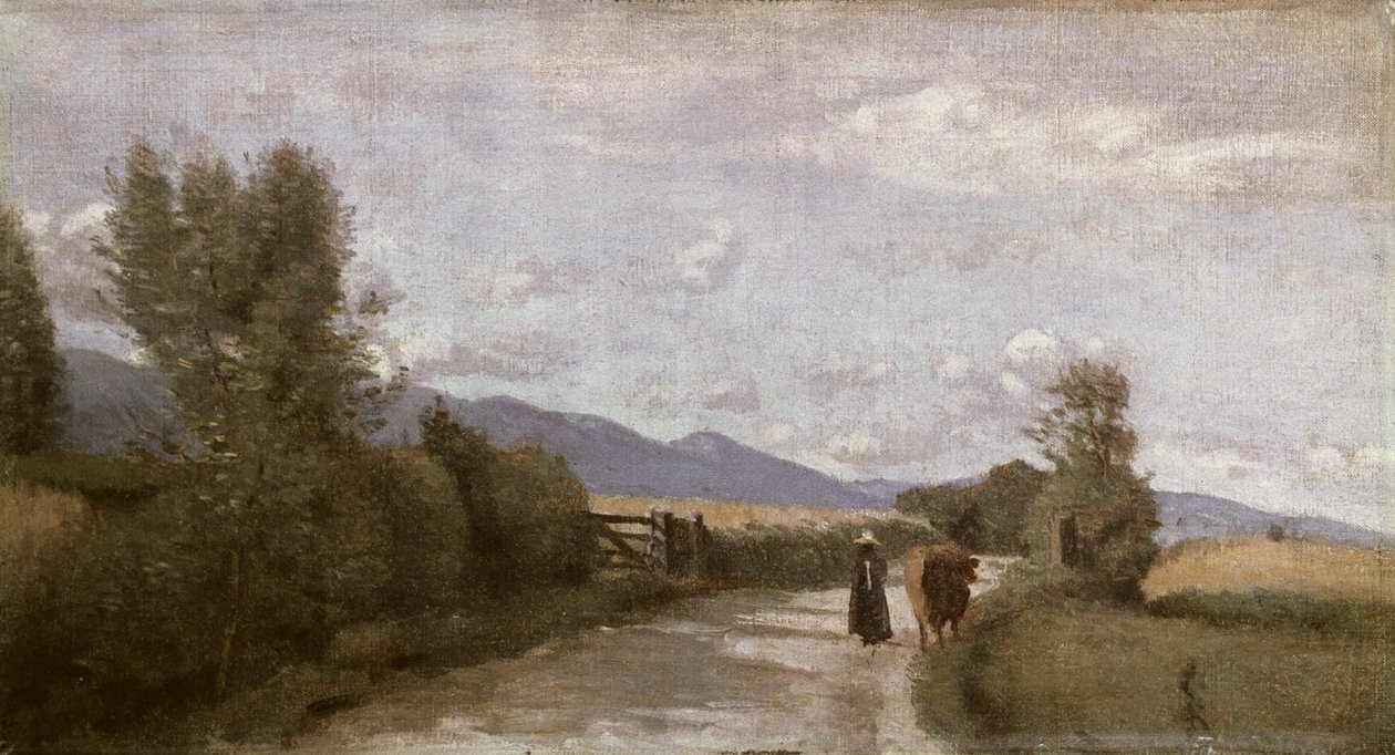 Dardagny, reggel, 1853 körül alkotó: Jean Baptiste Camille Corot