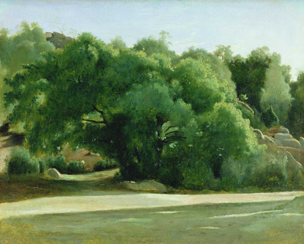 Fontainebleau, a Chailly felé vezető út, 1822-24 körül alkotó: Jean Baptiste Camille Corot