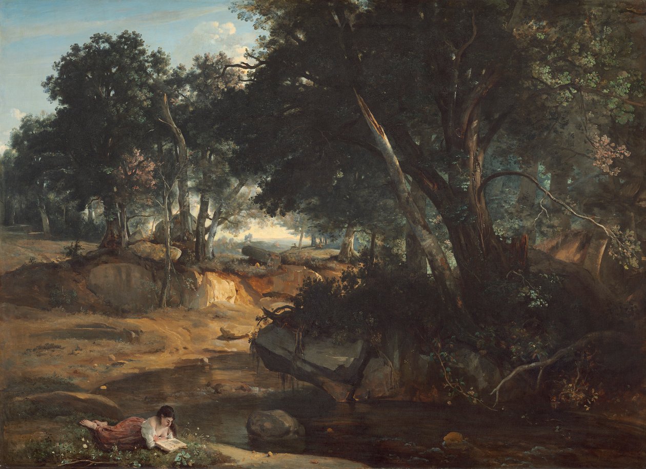 Fontainebleau-i erdő, 1834 alkotó: Jean Baptiste Camille Corot