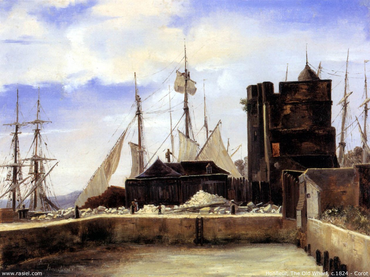 Honfleur, a régi kikötő alkotó: Jean Baptiste Camille Corot