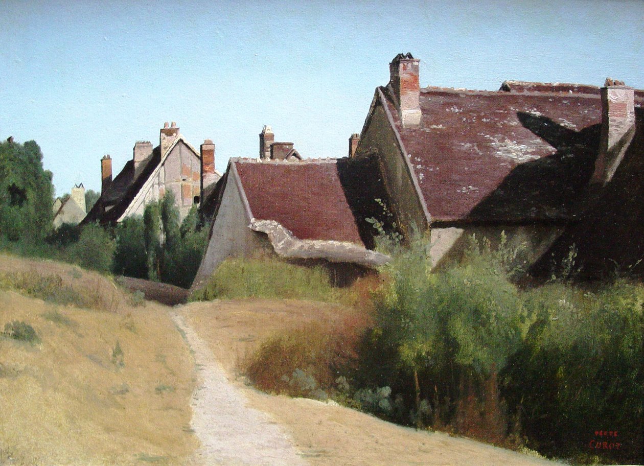 Házak Orleans közelében alkotó: Jean Baptiste Camille Corot