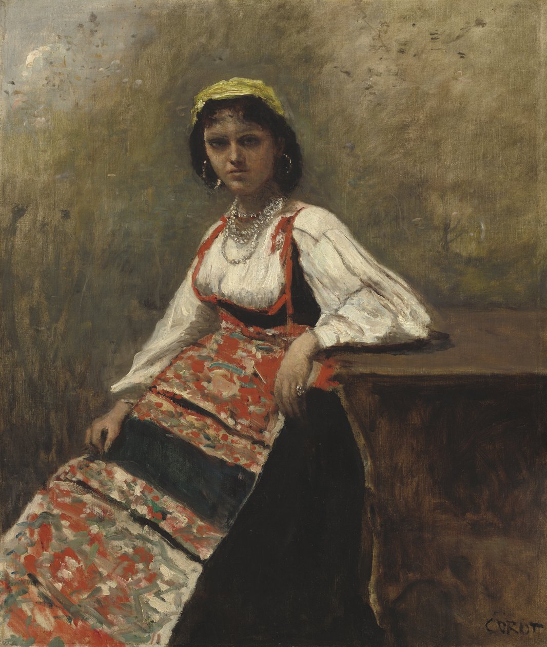 Olasz lány, 1872 körül alkotó: Jean Baptiste Camille Corot
