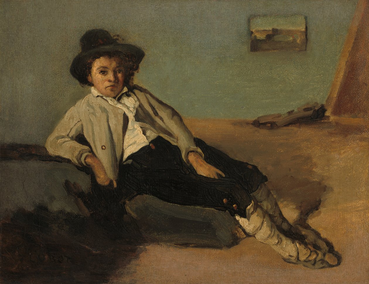 Olasz parasztfiú alkotó: Jean Baptiste Camille Corot