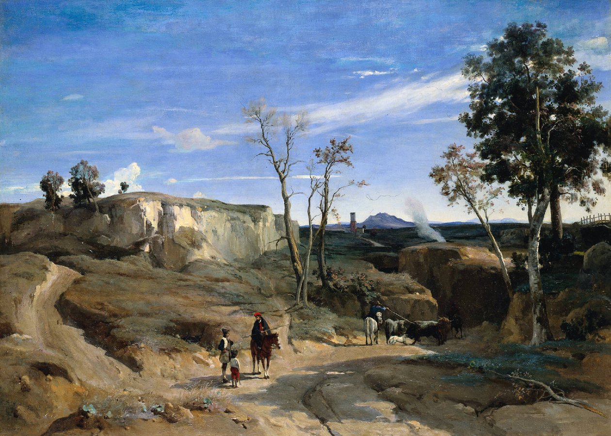 La Cervara, a római vidék alkotó: Jean Baptiste Camille Corot