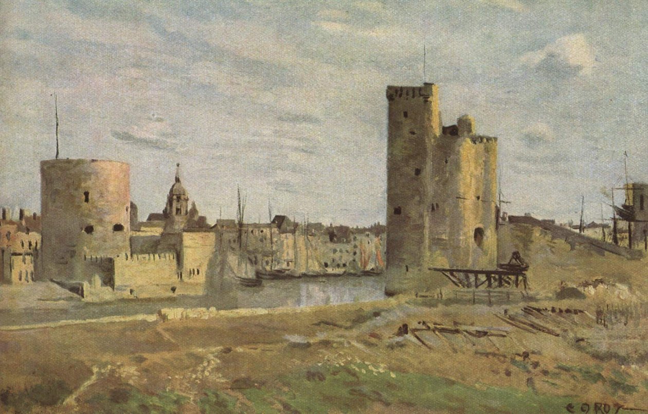 La Rochelle, A kikötő bejárata alkotó: Jean Baptiste Camille Corot