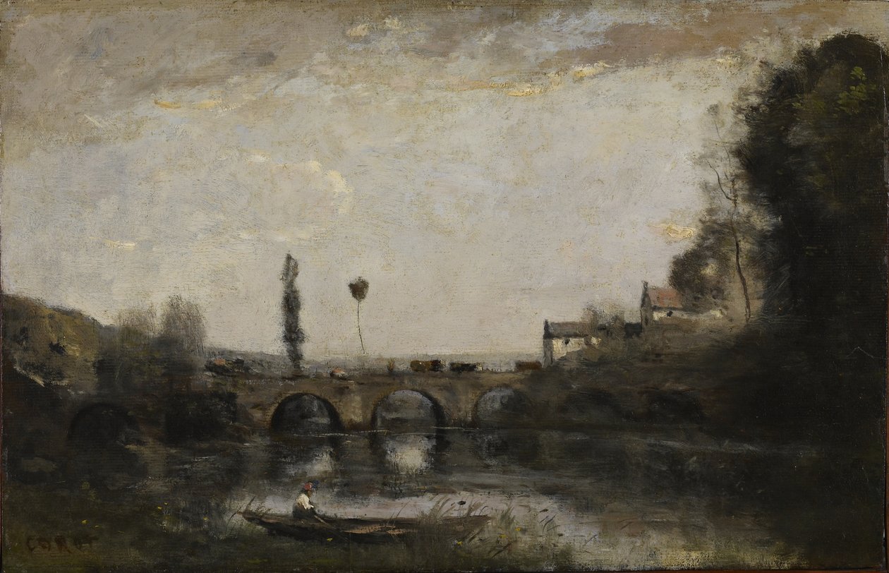 Táj híddal alkotó: Jean Baptiste Camille Corot