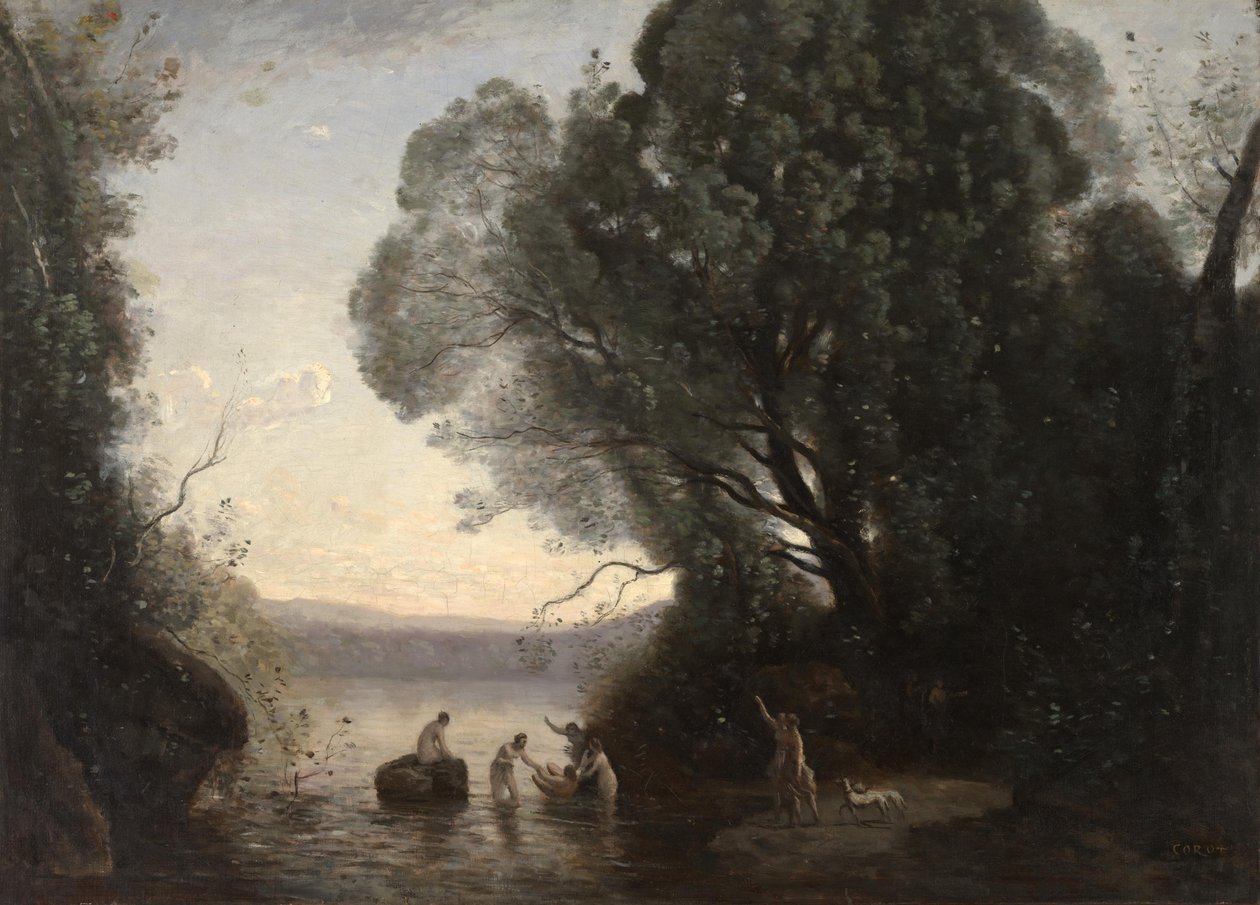 Diane fürdője alkotó: Jean Baptiste Camille Corot