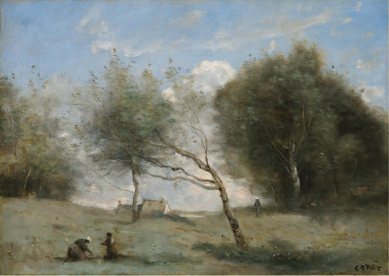 A kis gazdaság rétjei alkotó: Jean Baptiste Camille Corot