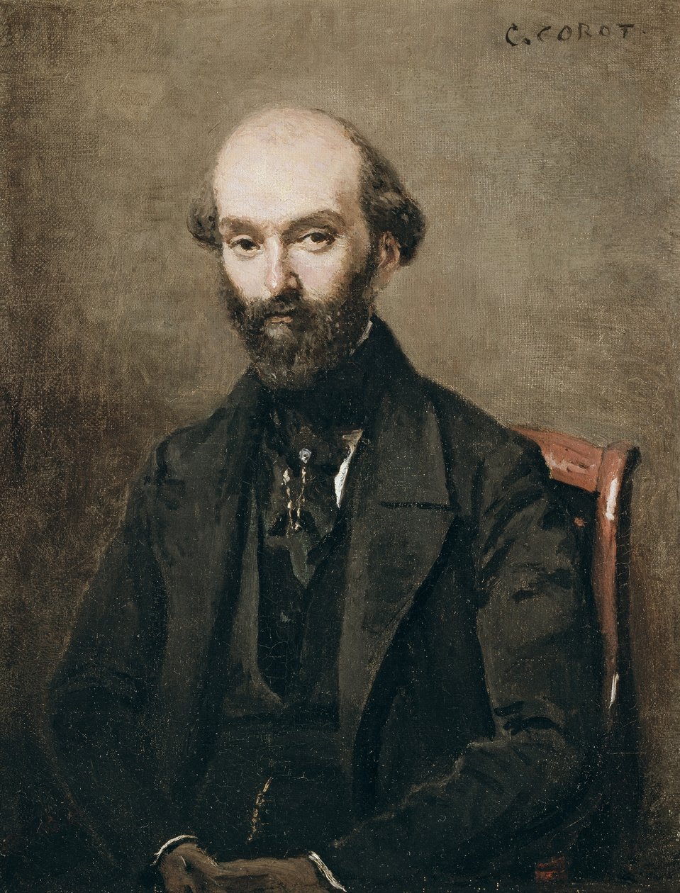 Bölény úr, 1852 alkotó: Jean Baptiste Camille Corot