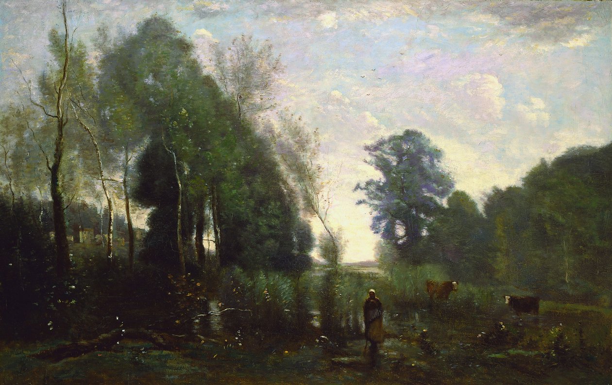 Ködös reggel, 1865 körül alkotó: Jean Baptiste Camille Corot