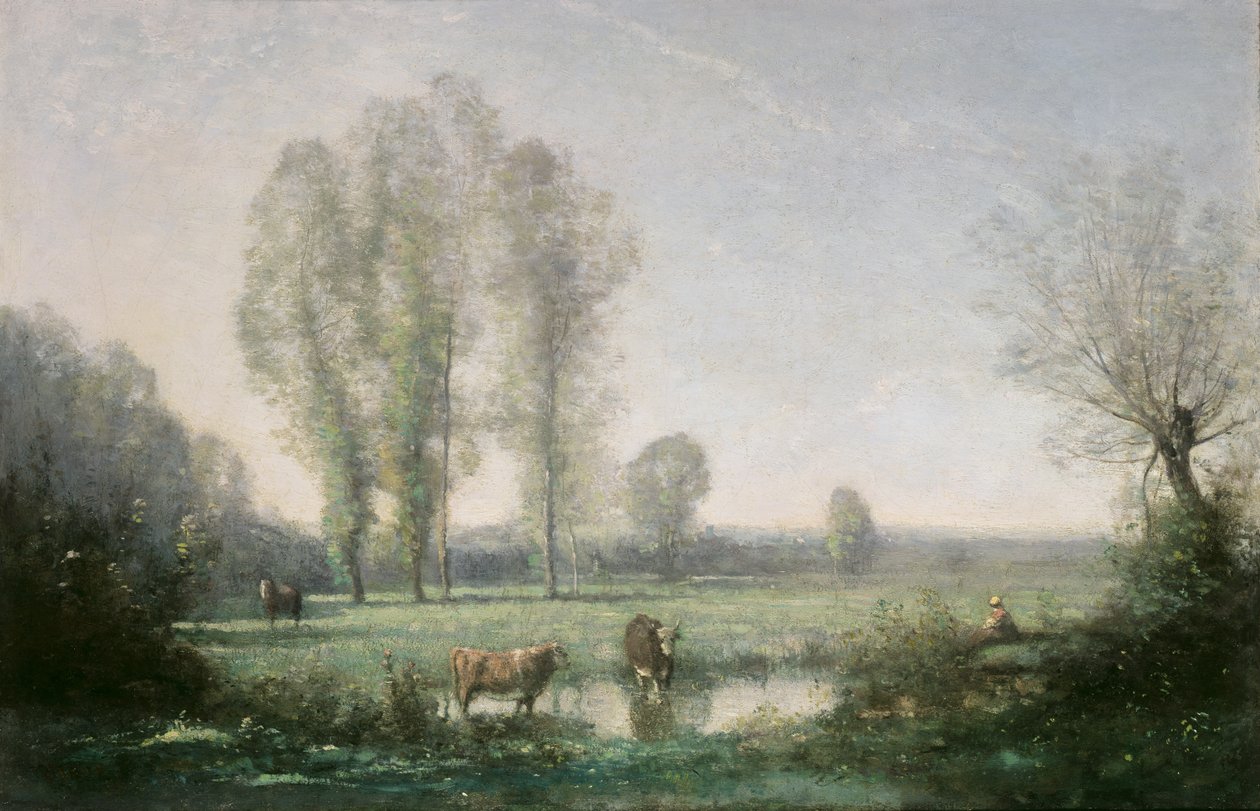 Reggeli köd, 1860 alkotó: Jean Baptiste Camille Corot