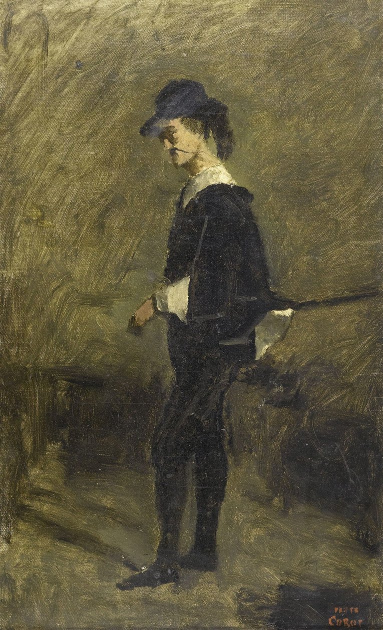 M. Bigour dArras portréja Hamlet jelmezben alkotó: Jean Baptiste Camille Corot