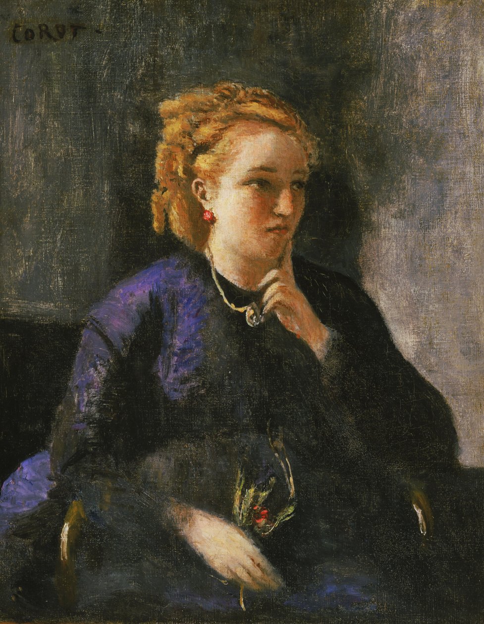 Egy nő portréja alkotó: Jean Baptiste Camille Corot