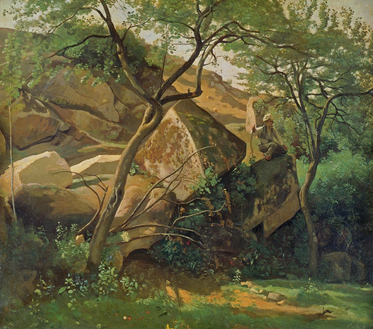 Sziklák Fontainebleau-ban, 1842 alkotó: Jean Baptiste Camille Corot