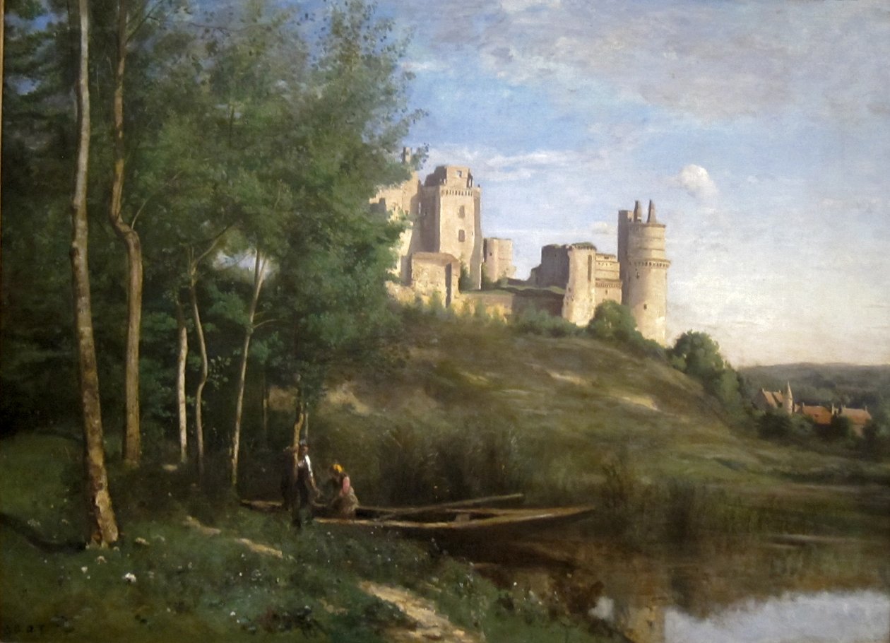 A Château de Pierrefonds romjai alkotó: Jean Baptiste Camille Corot