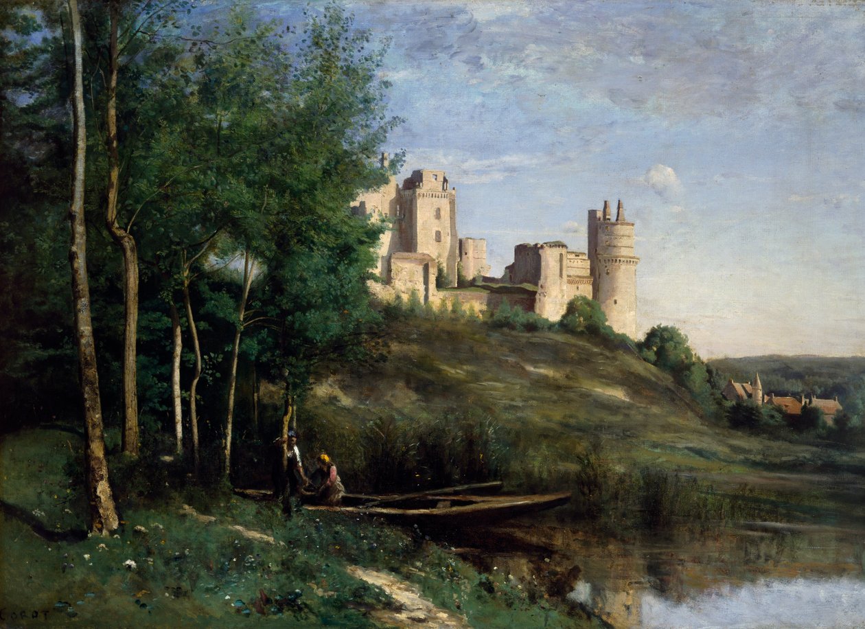 A Château de Pierrefonds romjai alkotó: Jean Baptiste Camille Corot