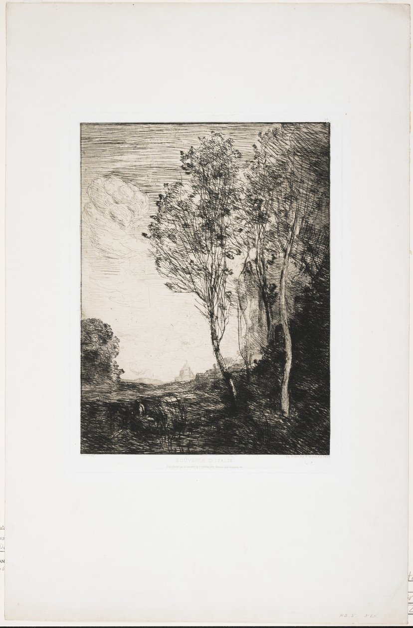 Egy olaszországi emlék, 1863 alkotó: Jean Baptiste Camille Corot