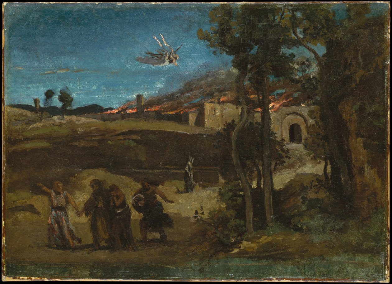 Szodoma pusztulása alkotó: Jean Baptiste Camille Corot