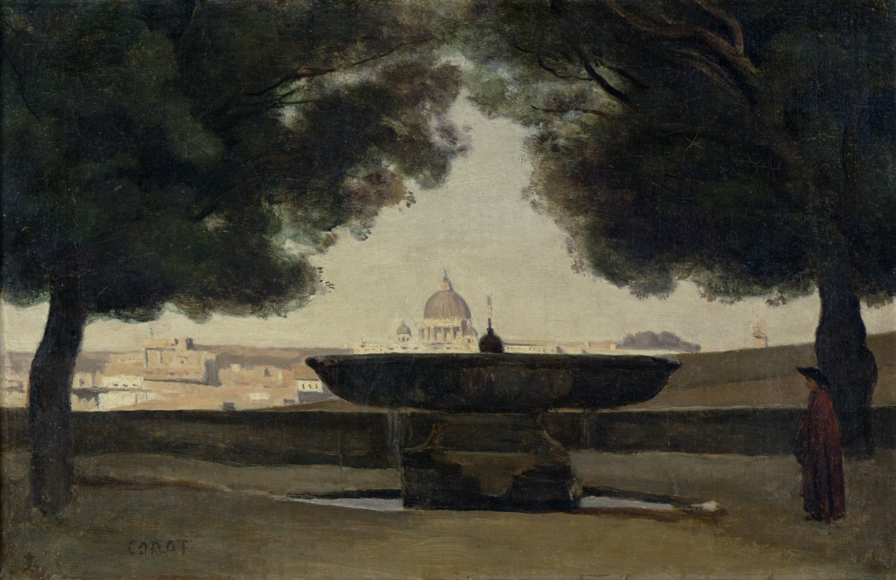 A Francia Akadémia kútja Rómában, 1826-27 alkotó: Jean Baptiste Camille Corot