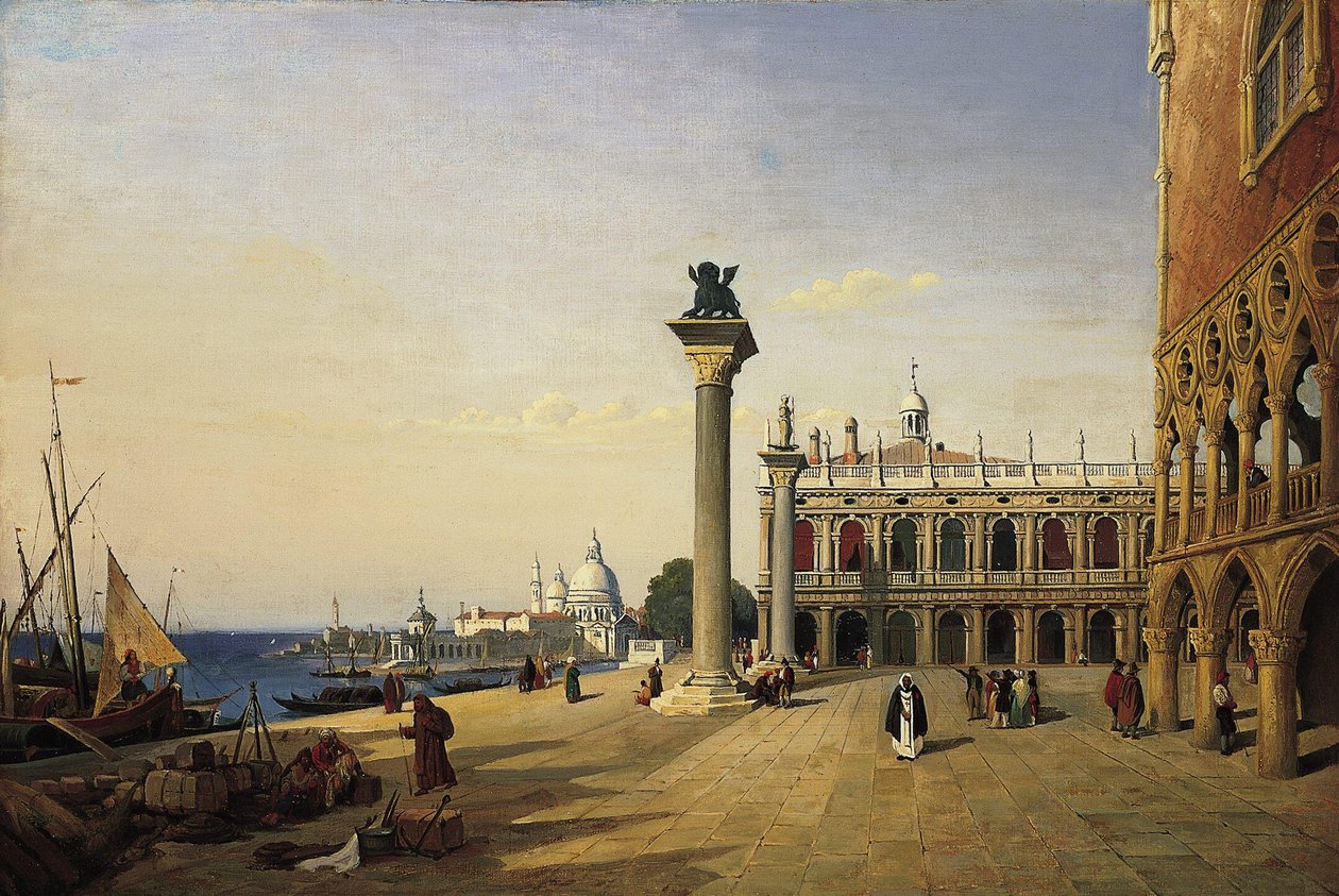 A Piazzetta a Riva degli Schiavoni -tól látható alkotó: Jean Baptiste Camille Corot