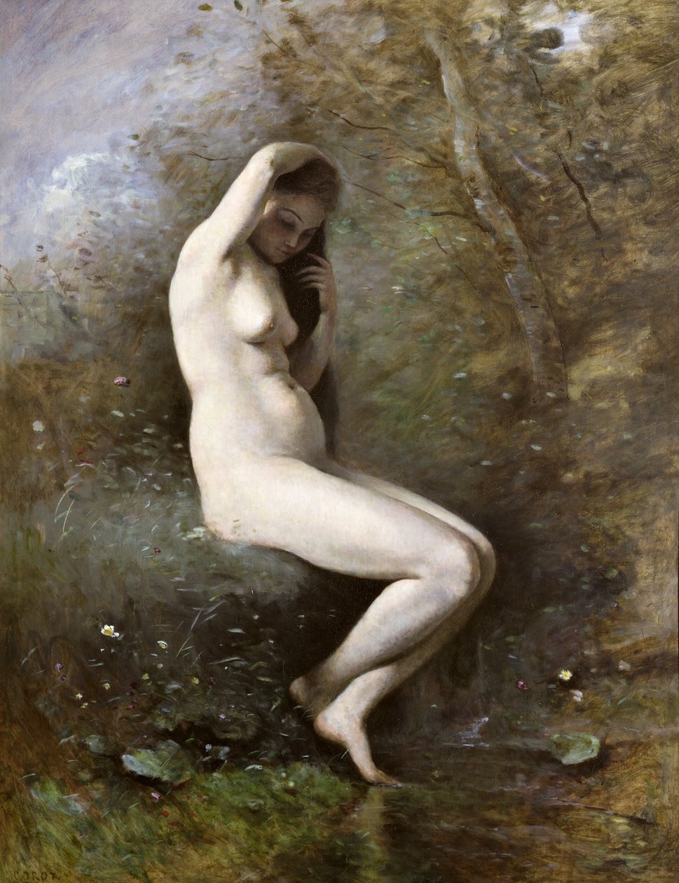 Vénusz fürdik, 1873-74 körül alkotó: Jean Baptiste Camille Corot