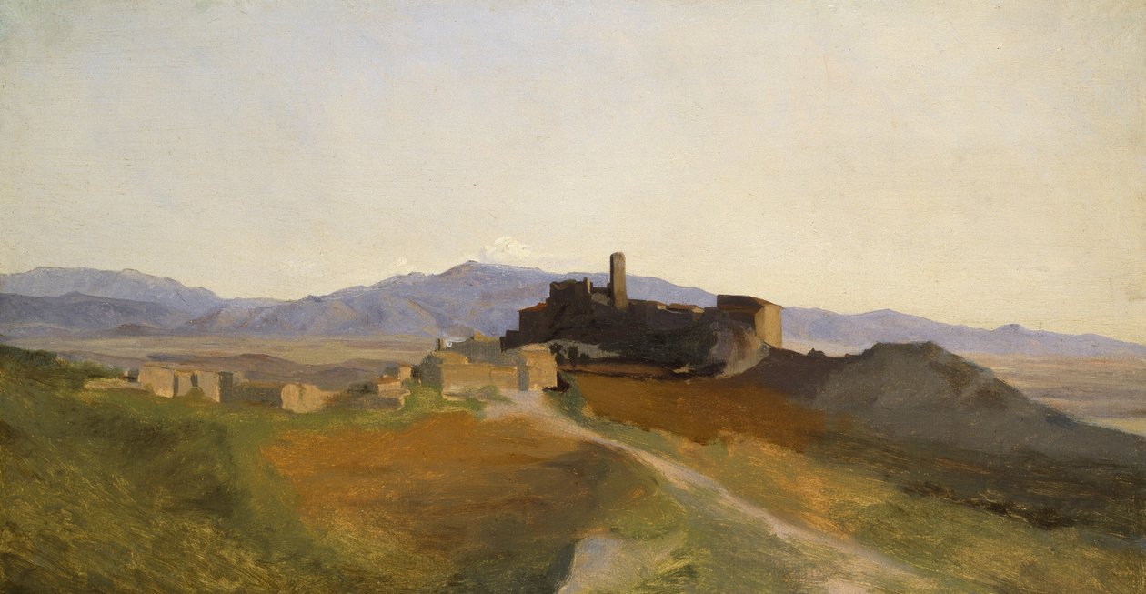 Olevano kilátása alkotó: Jean Baptiste Camille Corot