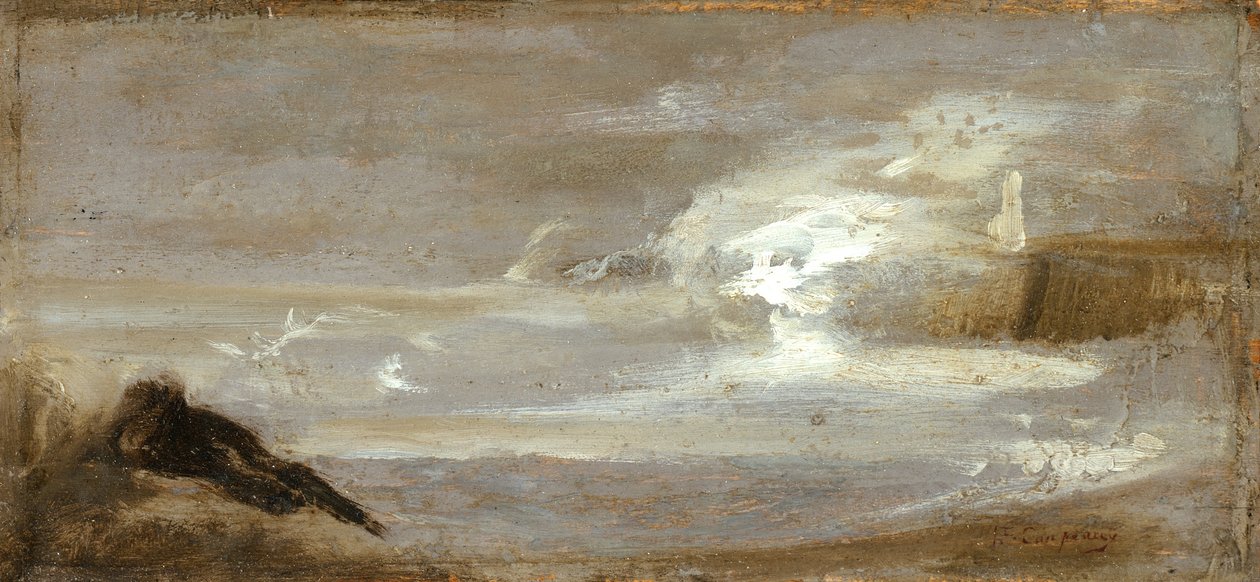 Tengeri táj, 1850-60 körül alkotó: Jean Baptiste Carpeaux