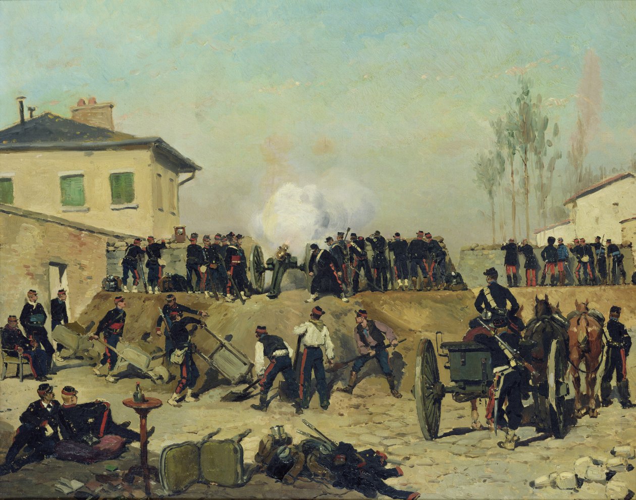 A villejuif-i csata, Párizs ostroma, 1870 alkotó: Jean Baptiste Edouard Detaille