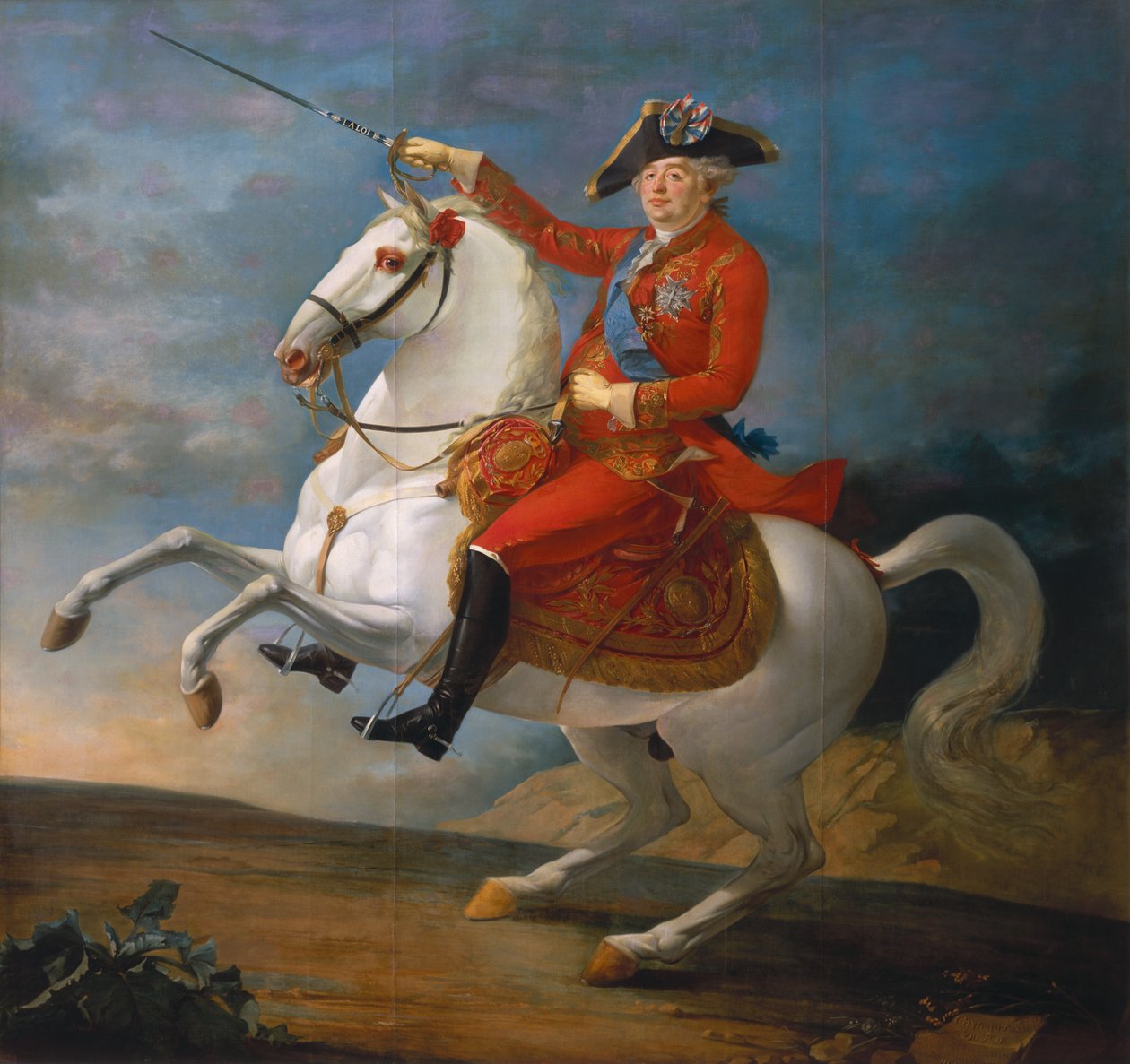 XVI. Lajos (1754-93) lovas portréja, 1791 alkotó: Jean Baptiste Francois Carteaux