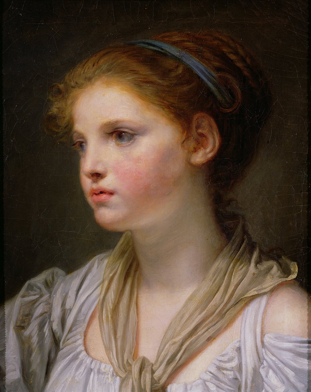 0irl with a Blue Ribbon alkotó: Jean Baptiste Greuze