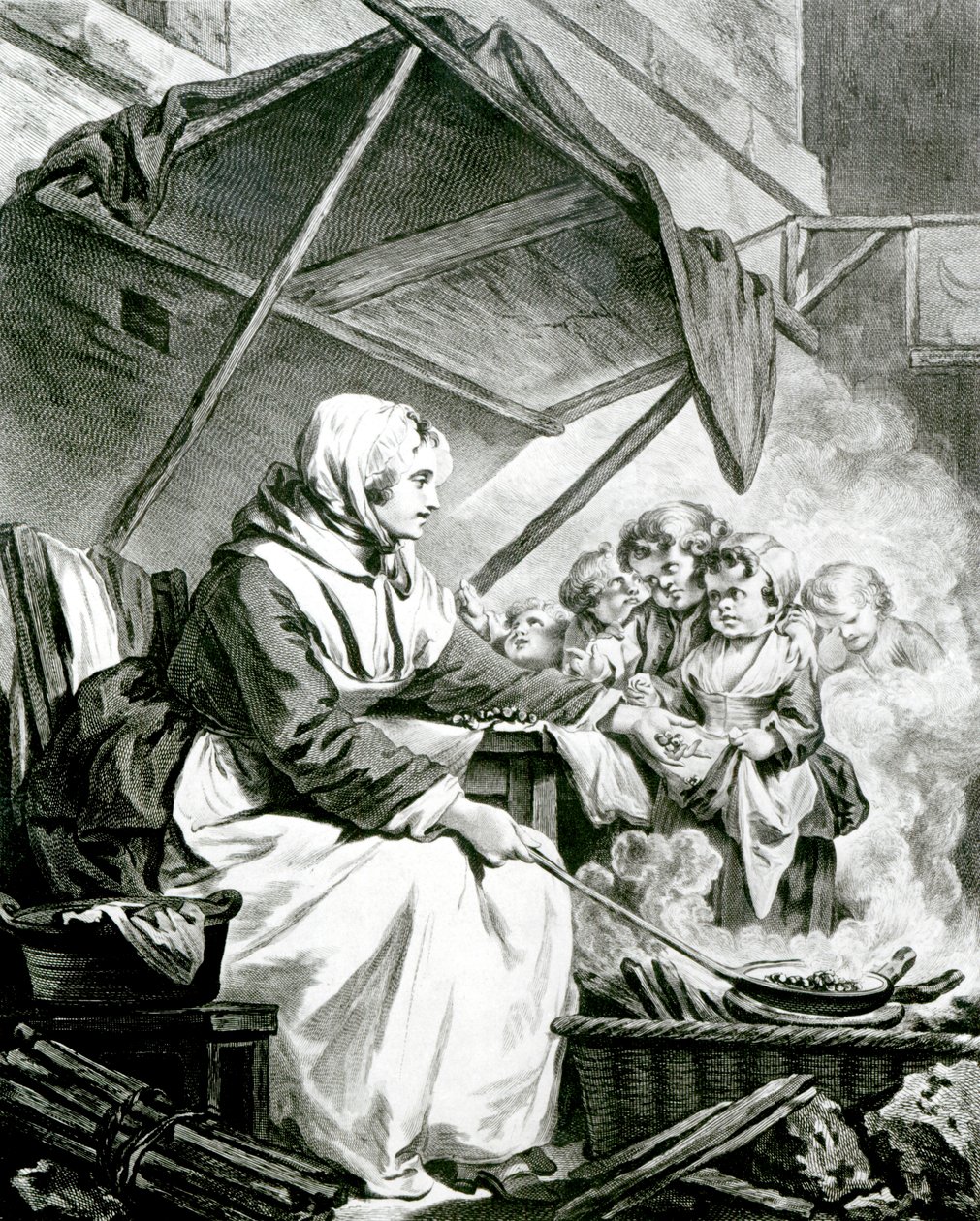 Alkudozás Gesztenye felett alkotó: Jean Baptiste Greuze