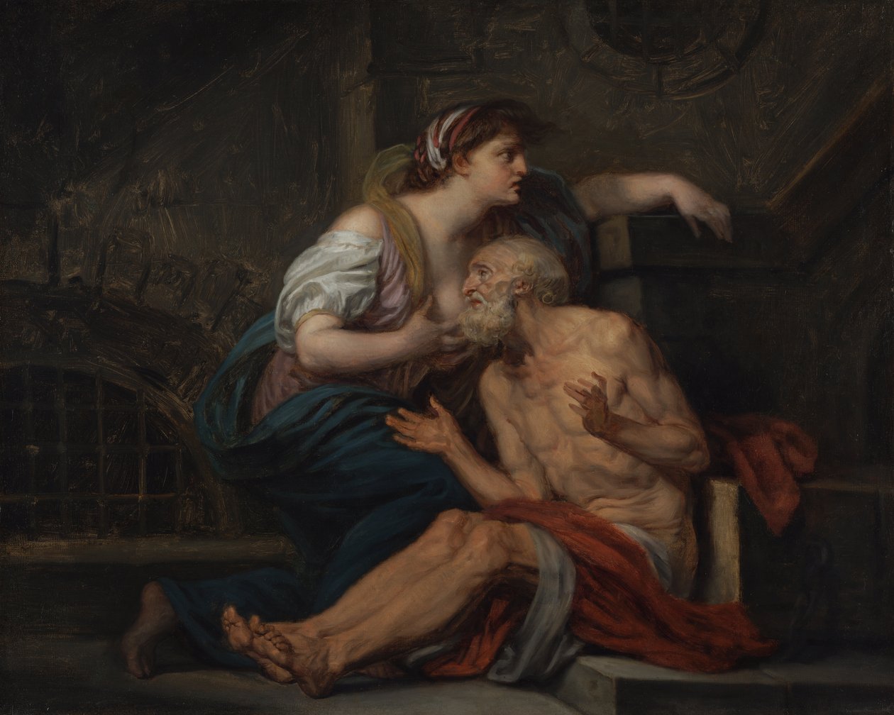 Cimon és Pero- alkotó: Jean Baptiste Greuze