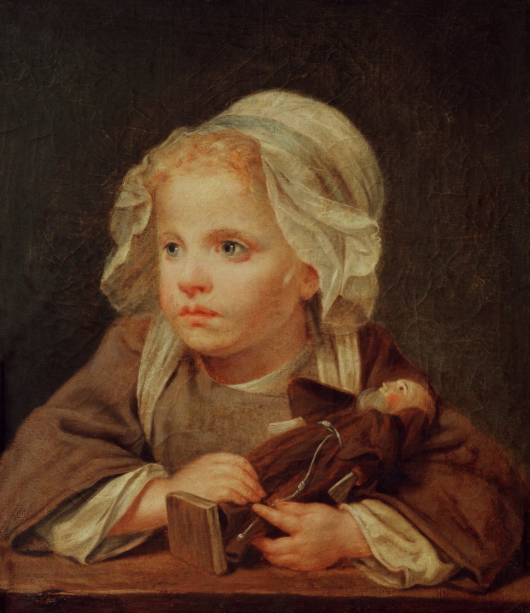 Lány egy babával alkotó: Jean Baptiste Greuze
