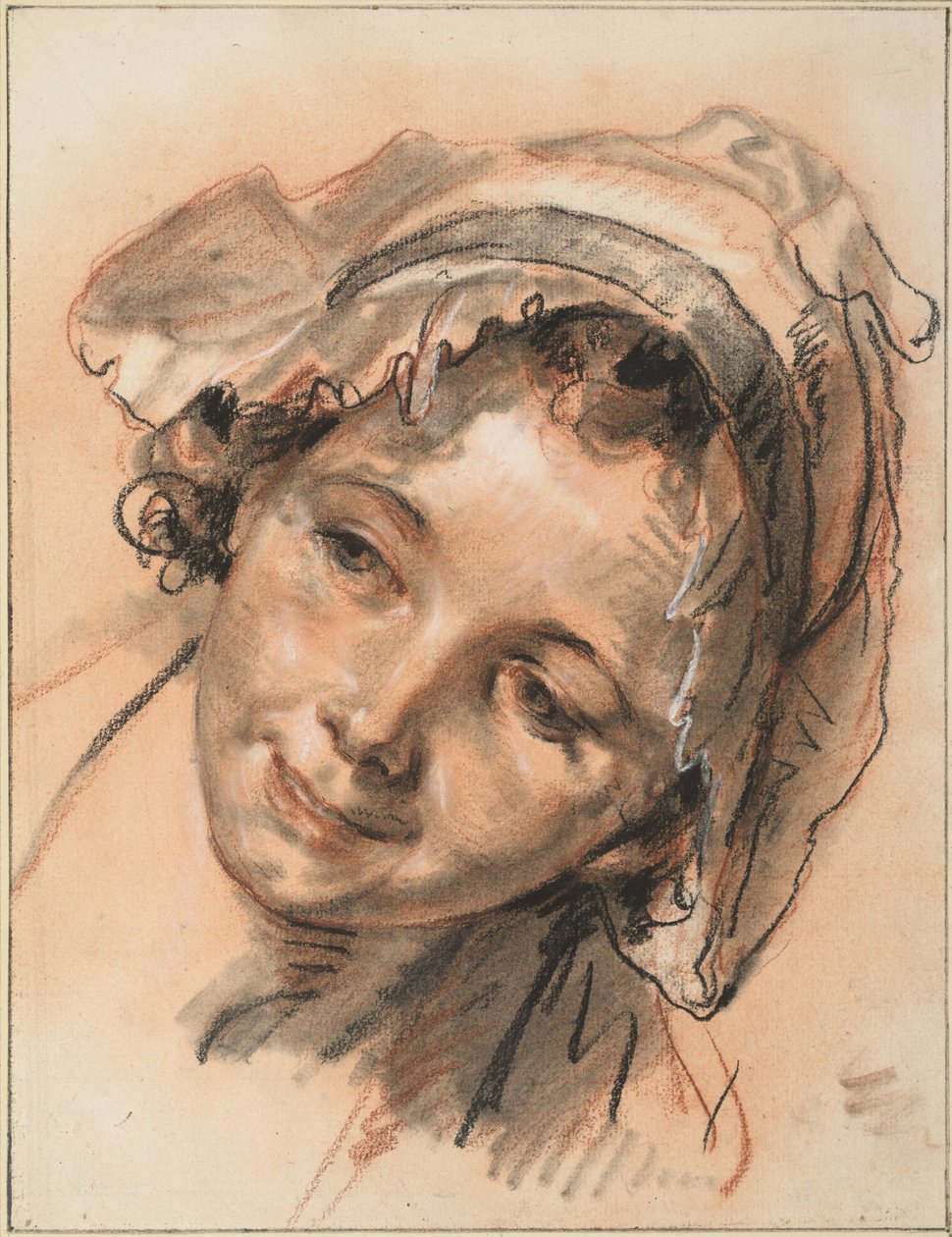 Mosolygó lány vezetője, c. 1765 alkotó: Jean Baptiste Greuze