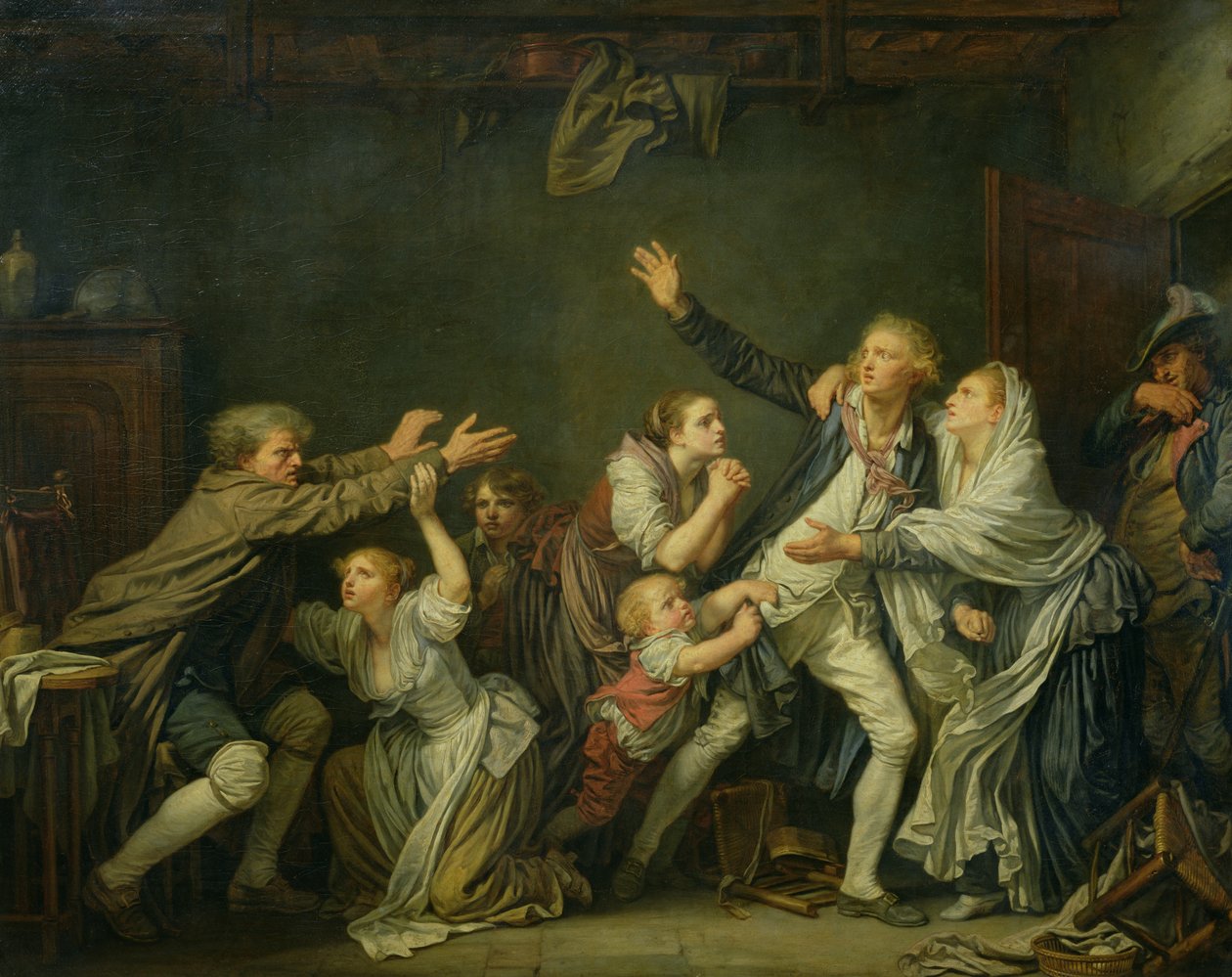 Az Atya átka avagy A hálátlan fiú, 1777 alkotó: Jean Baptiste Greuze