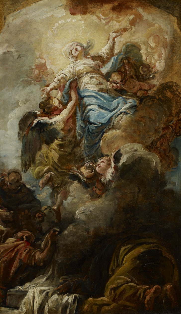 Tanulmány a Szűz mennybemeneteléért alkotó: Jean Baptiste Henri Deshays